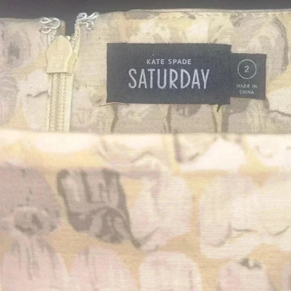 KATE SPADE SATURDAY Watercolor Dot Sheath Dress Grey‎ Boat Neck Size 2